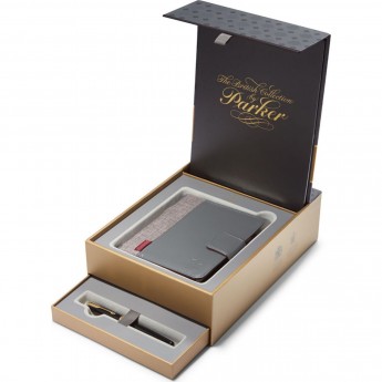 Подарочный набор PARKER: Перьевая ручка PARKER SONNET LAQUE BLACK GT c блокнотом и органайзером Подарочный набор PARKER: Перьевая ручка PARKER SONNET LAQUE BLACK GT c блокнотом и органайзером